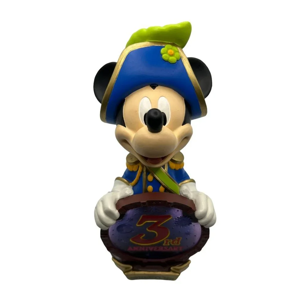 Tokyo Disney Park Souvenir DisneySea 3rd Anniversary Captain Mickey Bobblehead F